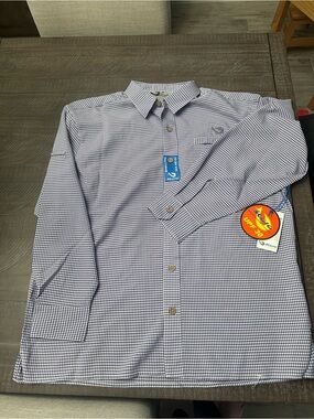 MOJO Mr Big Sport Check LS - Button-Down Long Sleeve Shirt - Navy (with tags)